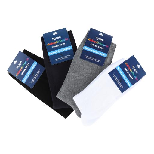 Seamless Comfort Sensory Soft Luxury Kids School Socks